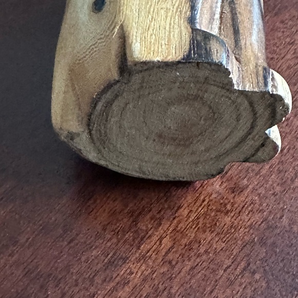 Wooden Cat ~ Art Hand Crafted Carved 8” Collectible Figure Kitten Statue Decor - Picture 2 of 14